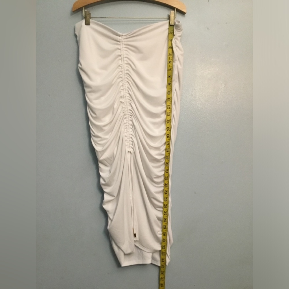 INC International Concepts White Strapless Ruched Dress - Picture 15 of 15